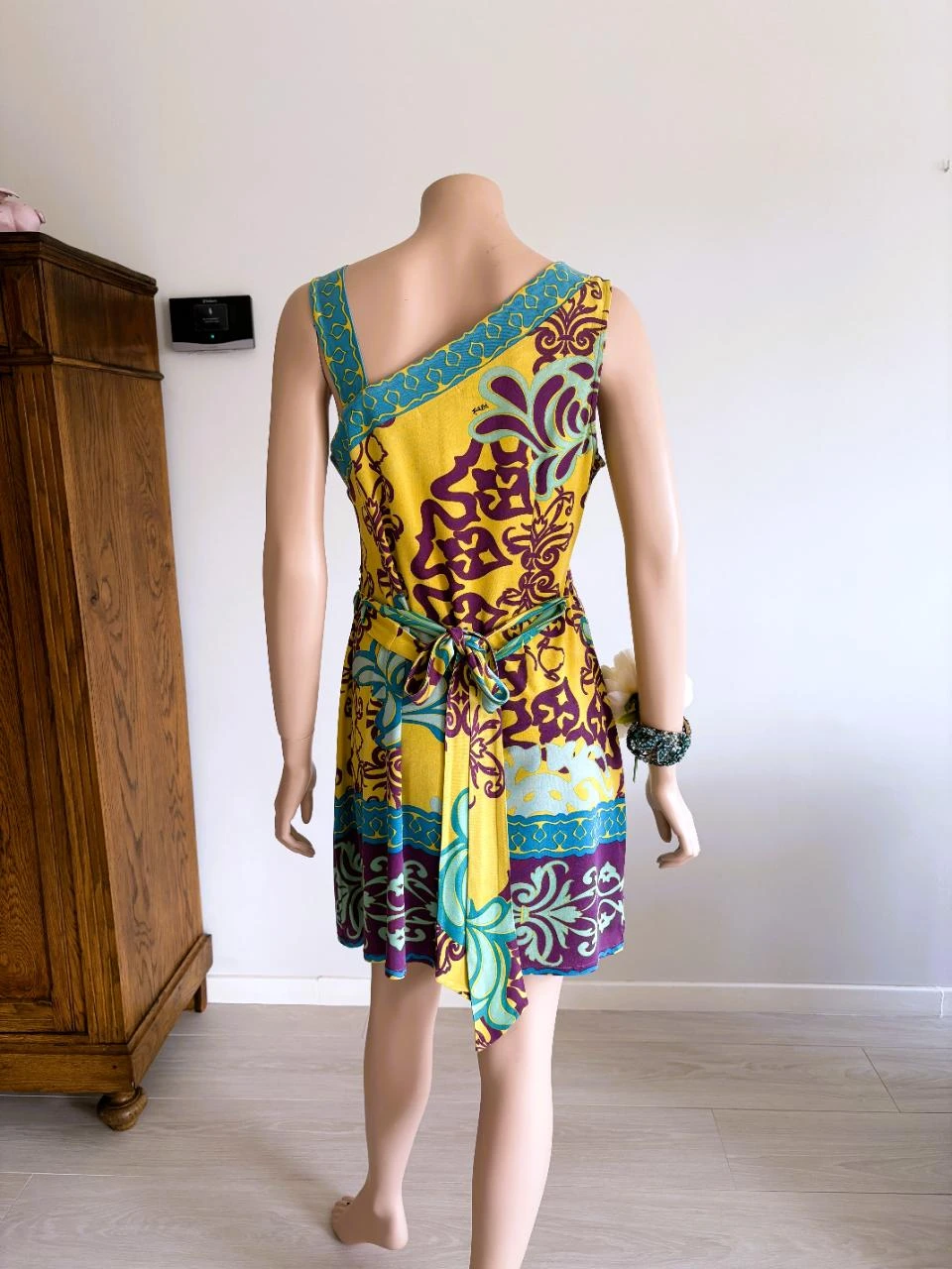 Halé Bob vestido de seda – M – pedrinhas & cinto – boho chic – photo 3